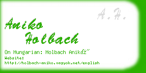 aniko holbach business card